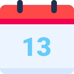 FinCEN real estate report A simple illustration of a calendar page with a red top displaying the number 13 in large blue font.